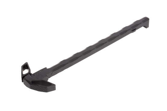 Seekins Precision DNA AR10 charging handle is CNC machined aluminum with anodized black finish and enhanced texture lever